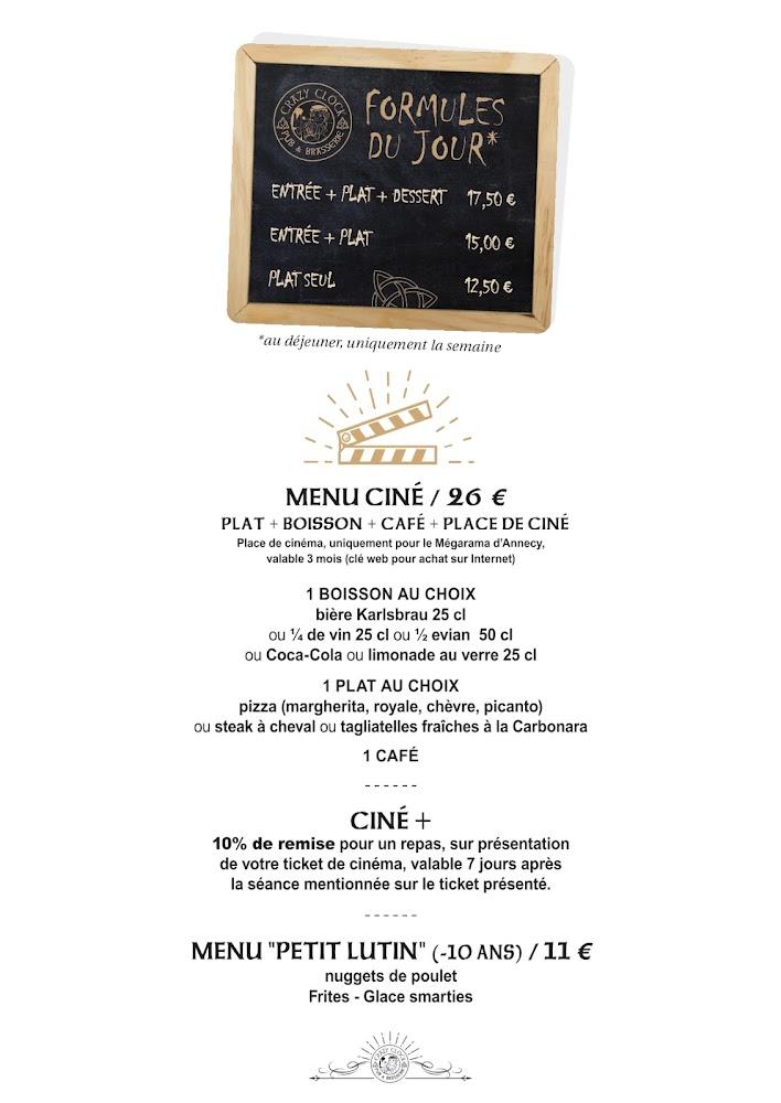 Crazy Clock Annecy - Menu Image 1